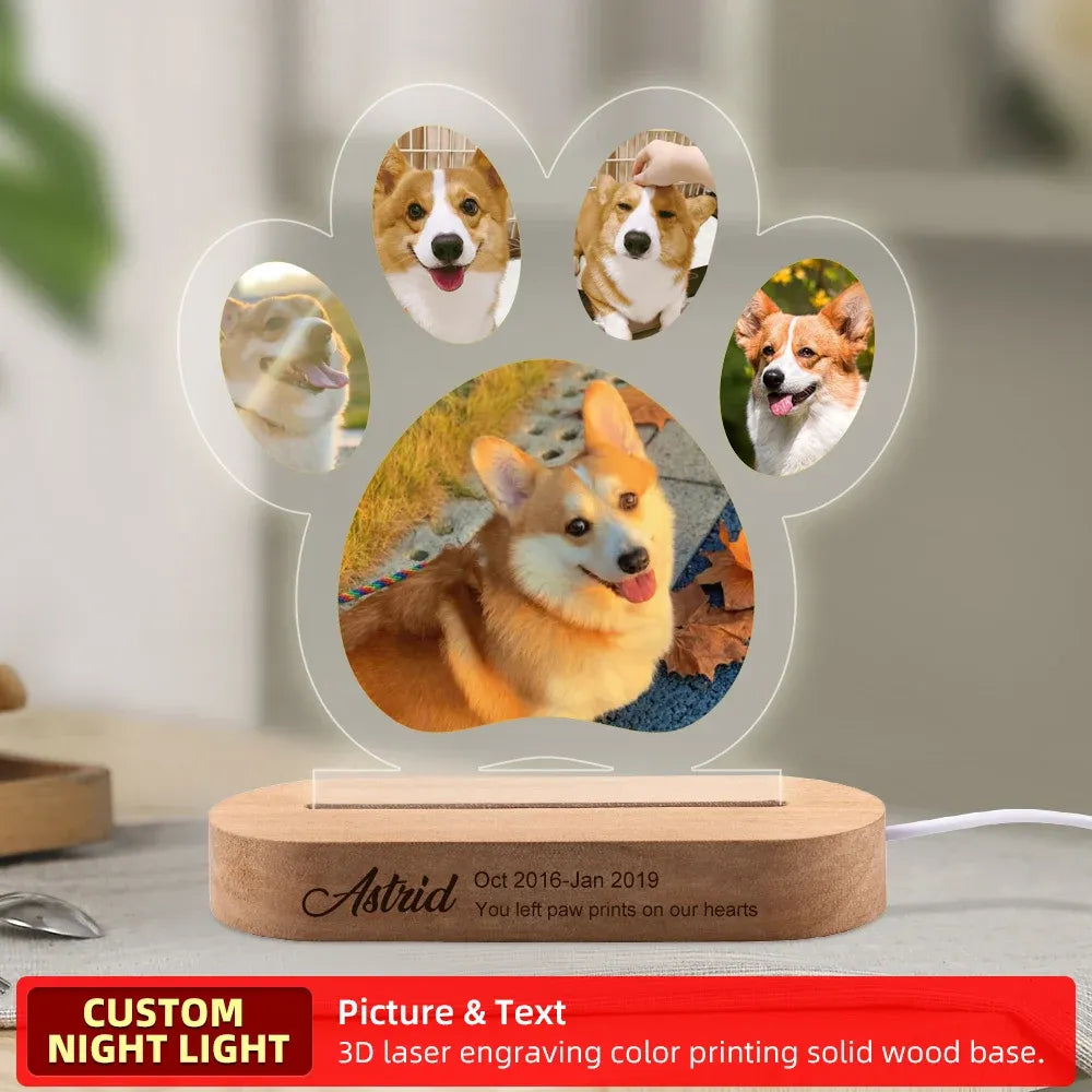 EverGlow Paw | Personalized Pet Keepsake Light