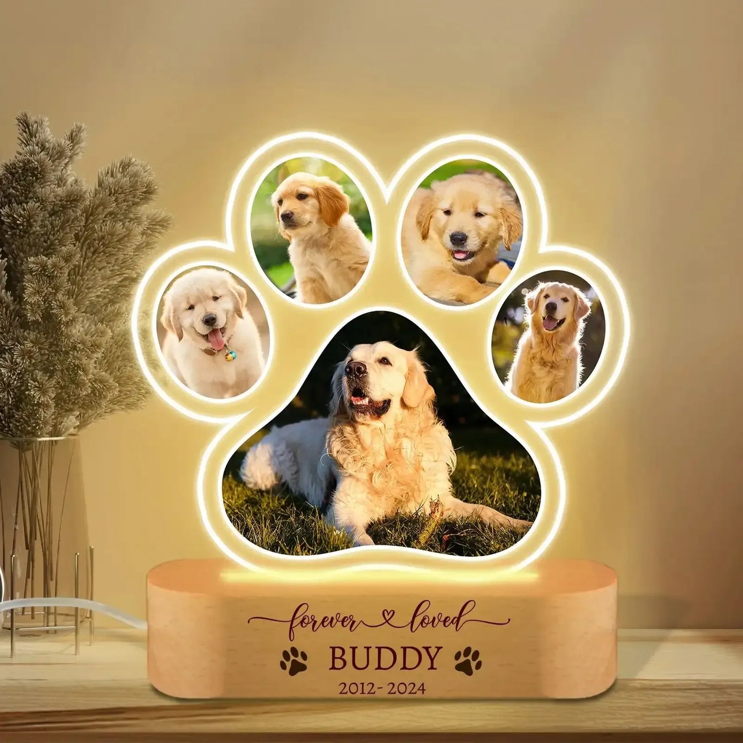 EverGlow Paw | Personalized Pet Keepsake Light